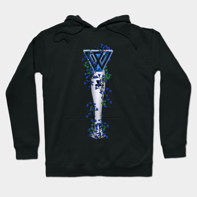 Winner Floral Lightstick kpop Hoodie by RetroAttic